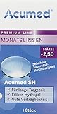 Aus Silikon-Hydrogel Acumed SH Monatslinsen weich, 1 Stück/BC 8.6 mm/DIA 14.2 mm / -2.5 Dioptrien