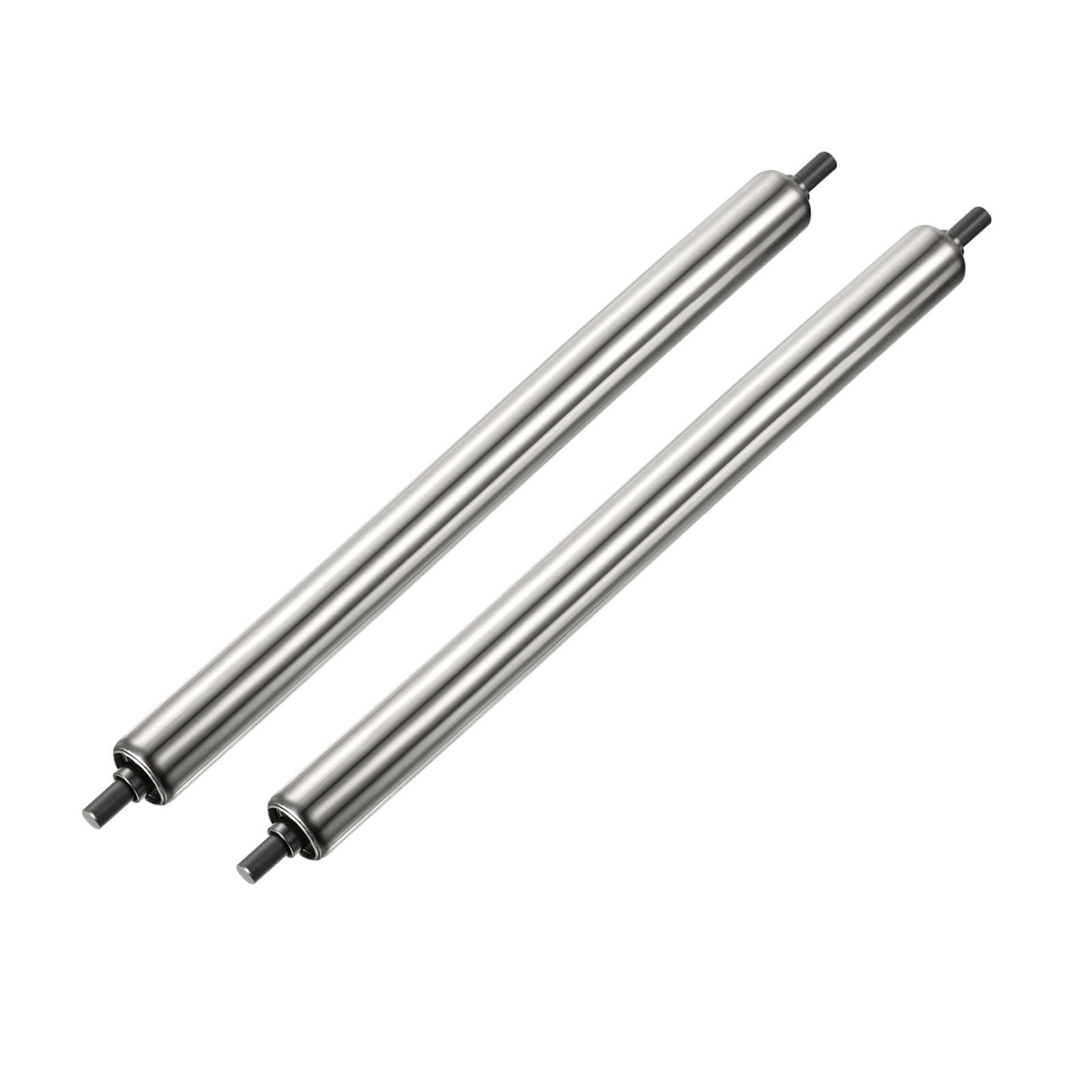 YOKIVE 2 Pcs Rouleau de Convoyeur, Remplacement de Rouleau en Acier Inoxydable | Mouvement Lisse, Idéal pour les Usiness (Argent, 1 Pouce de Dia, 16 Pouces de Longueur)