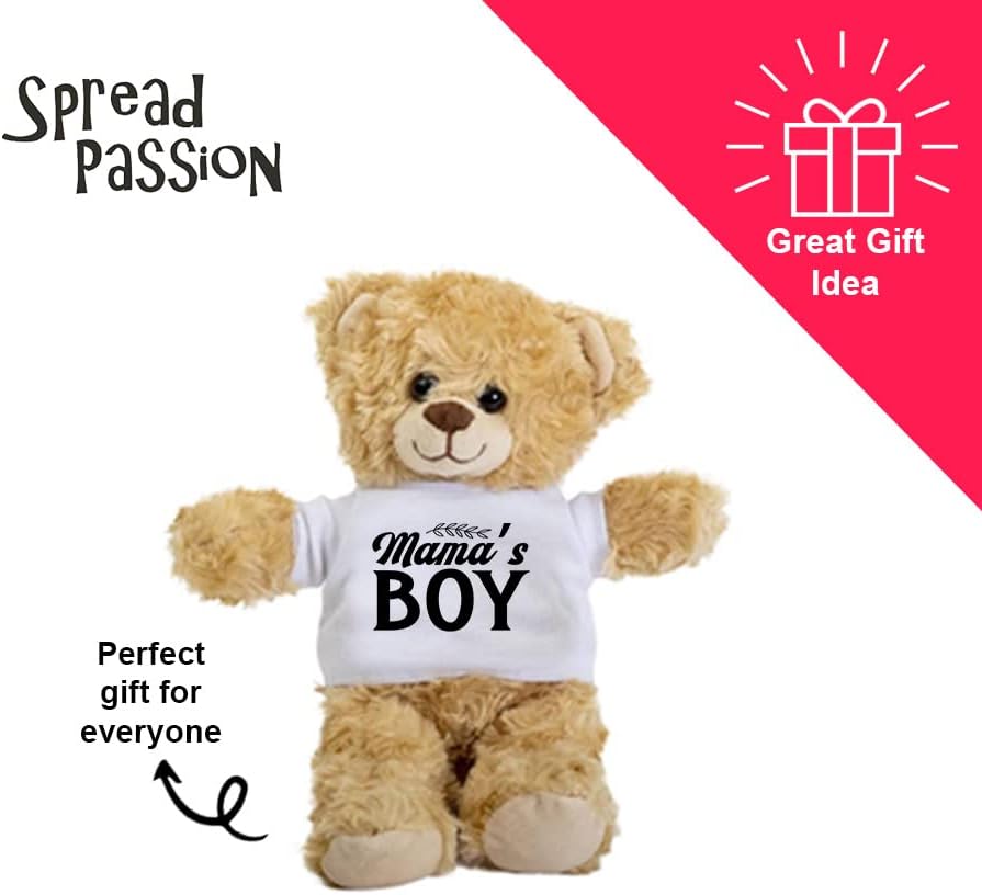 Miniatura 3 de Mama's Boy Teddy Bear, Mama Gift , Gift For Mama Gift Stuffed Animal, Plush Teddy Bear with Tee, Welcoming Baby Gift, Gift for Her, Gift for