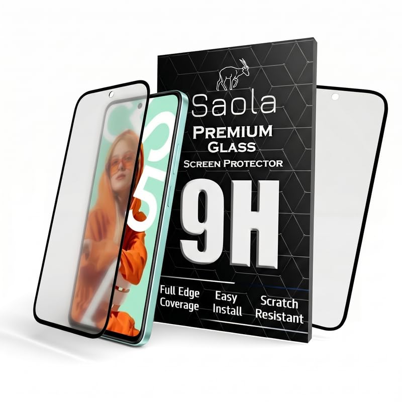 Image of Saola D+ Matte Tempered Glass With 18H Hardness For Realme C55 (Pack Of 1) With Free Installation Kit. Full Screen Coverage - 6.72 Inch