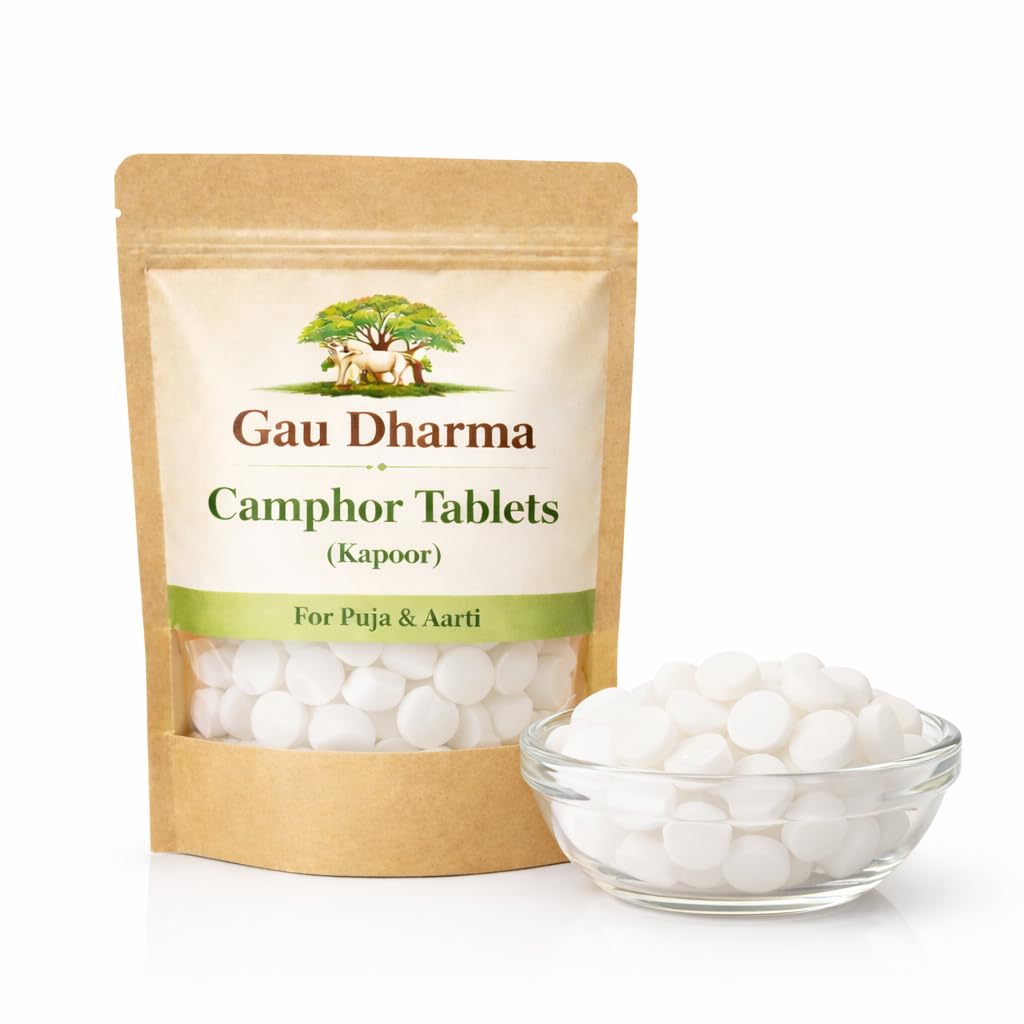 Camphor Tablets 100g (Pack of 1) | 100% Pure Kapoor for Puja, Aarti & Festivals | Strong Aroma | Burns Clean | Religious Use Only | No Dangerous Chemicals