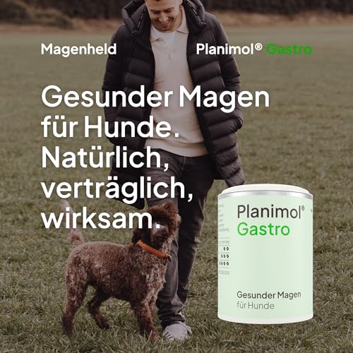 Planimol Gastro — Magentabletten für Hunde — 100% natürlich — unterstützt bei empfindlichem Magen, Sodbrennen, Erbrechen & Grasfressen — unterstützt Magenschleimhaut & Säurebalance — 90 Tabletten