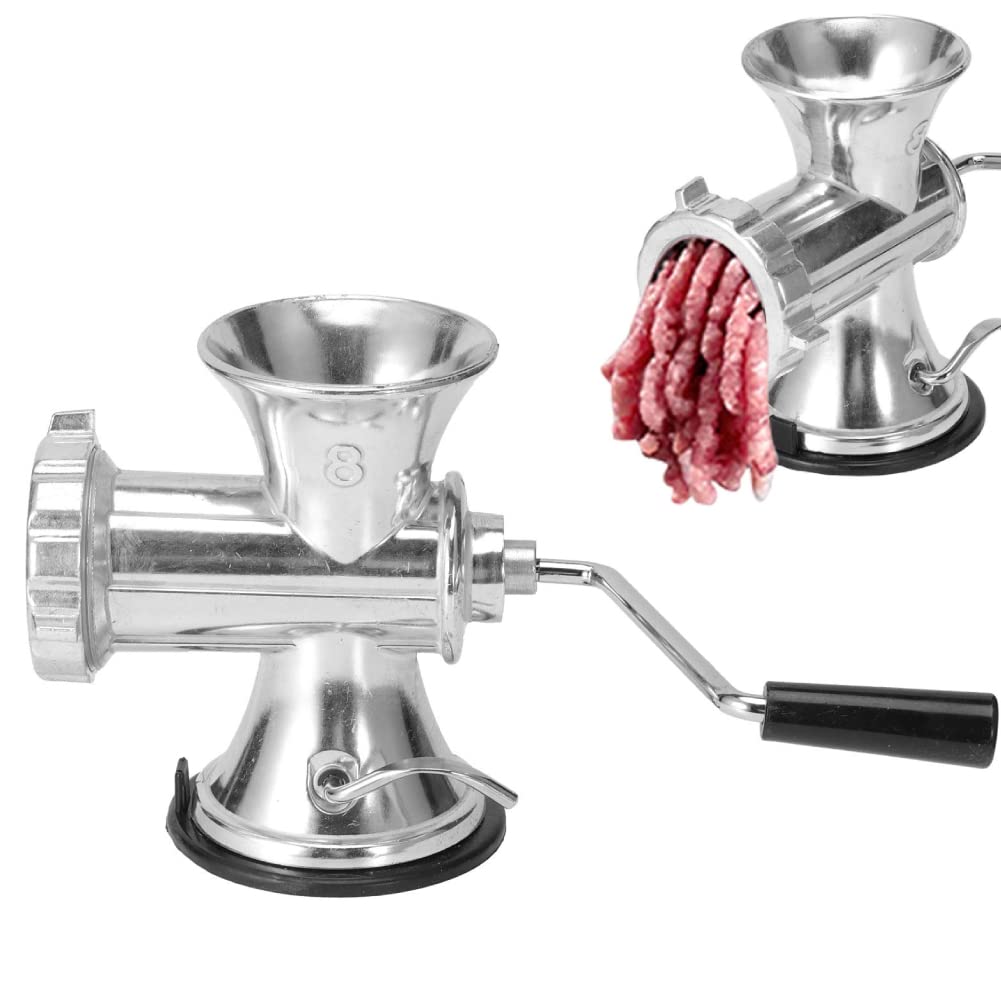 Tritacarne Manuale In Acciaio Inox - Mini Per Casa Con Accessori Per Salsicce, Design Compatto - Foto 6