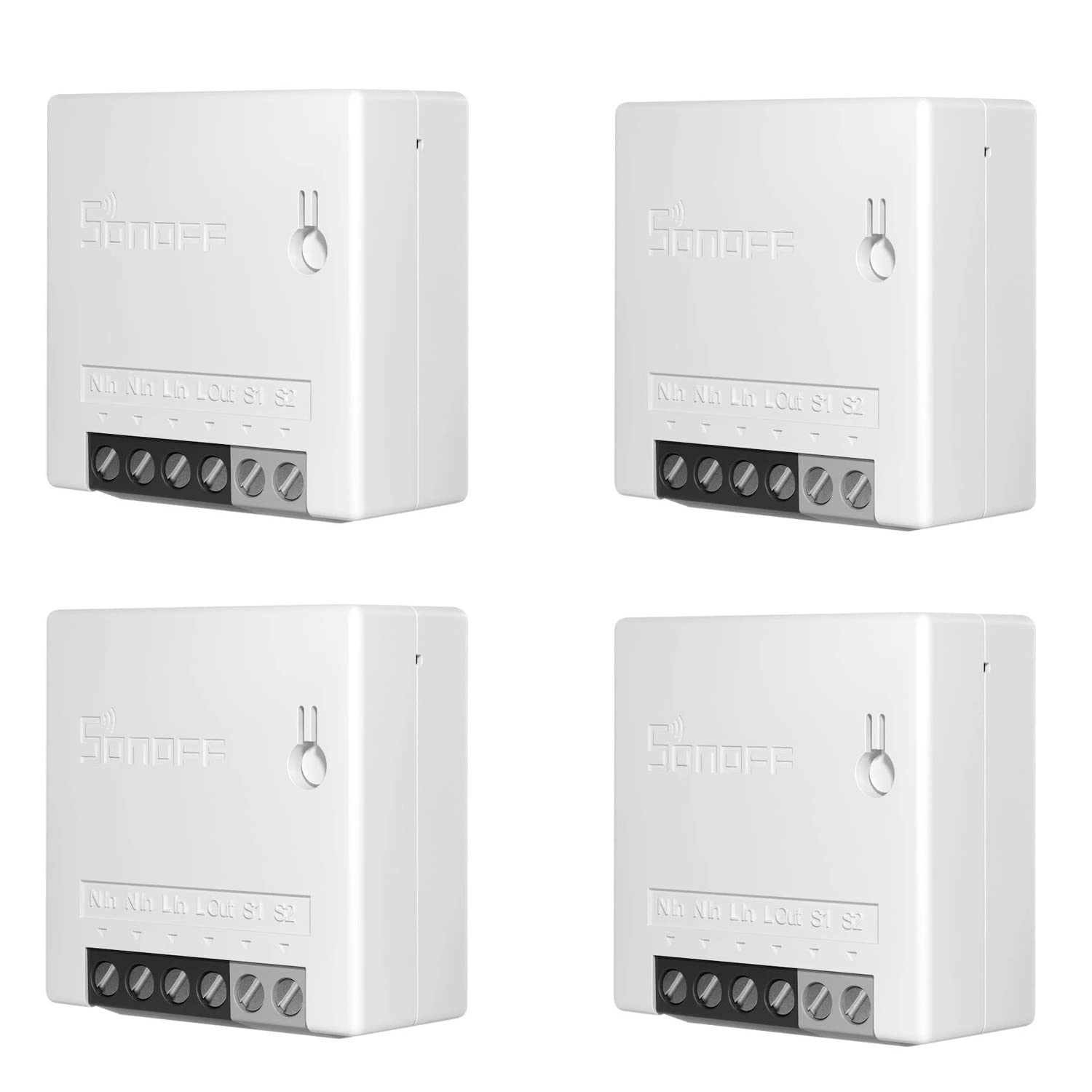 Mediawave Store - Sonoff Mini R2 Módulo inteligente Automatización Domestica WiFi Wireless APP Control de Vocal, Interruptor Smart, Compatible con Amazon Alexa y Google Home Assistent (4)