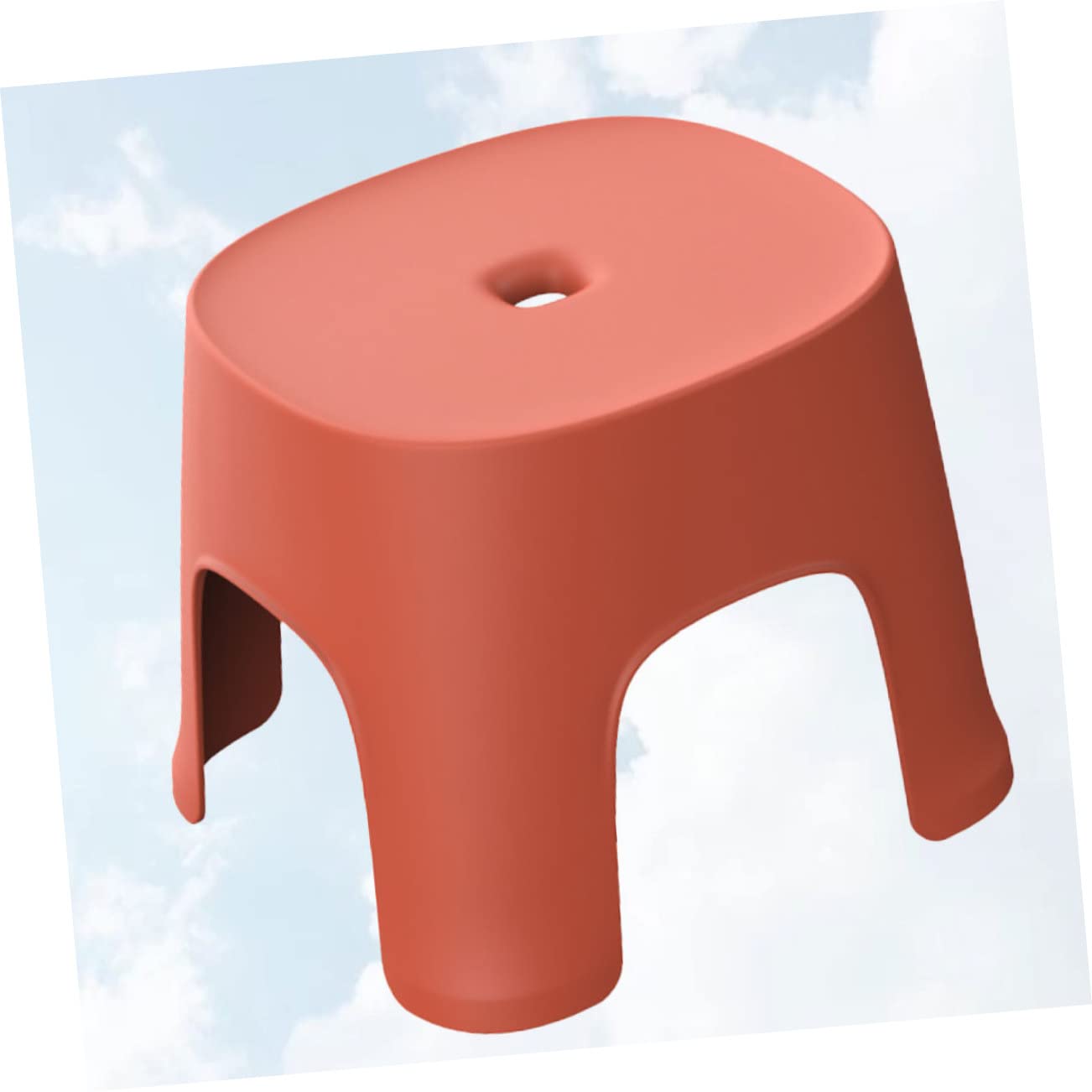 Gatuida Sgabello Piccolo in Pvc Antiscivolo per Bagno e Casa Colore Rosso, Sgabello Affidabile per Ragazzo Ragazza e Famiglia per Doccia e Spogliatoio