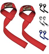Muka Sports Lifting Wrist Straps for Weightlifting (Pair) - Anti Slip Padded Gym Straps Grips - H...