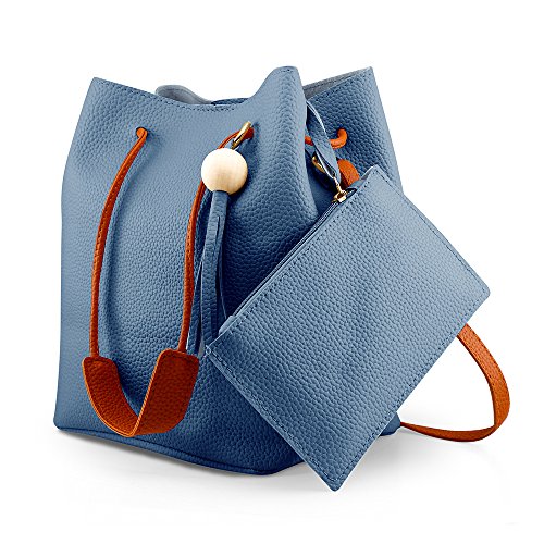 Oct17 Fashion Tassel buckets Tote Handbag, Women Messenger Hobos Shoulder Bags, Crossbody Satchel Bag - Blue Oct17 Fashion Tassel buckets Tote Handbag, Women Messenger Hobos Shoulder Bags, Crossbody Satchel Bag - Blue