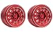 C31726RED Alloy Machined Wheel Set (2) for Axial SCX6