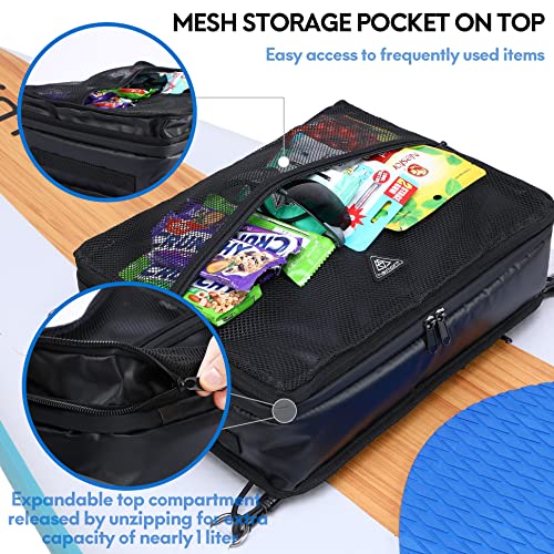 Haimont Paddle Board Accessories Cooler Sup Deck Cooler Bag For Stand-Up Paddleboard, Waterproof (Black, 10 Can) #TOP3