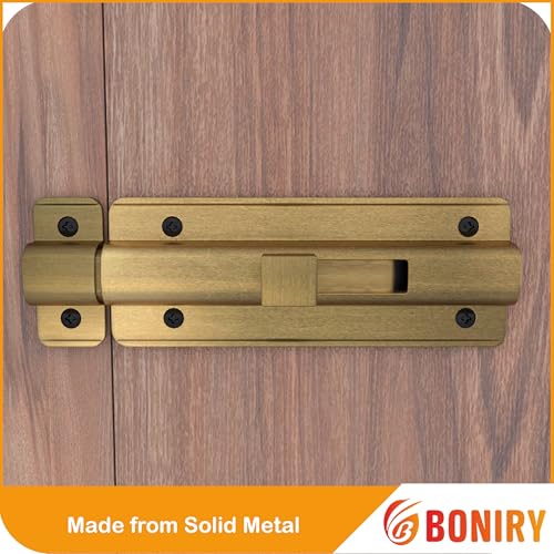 Image of Boniry Premium Heavy Duty Door Latch | Door Stopper Lock | Main Door High Security and Home and Office Doors for Wooden and PVC Door Latch (1, Brass)