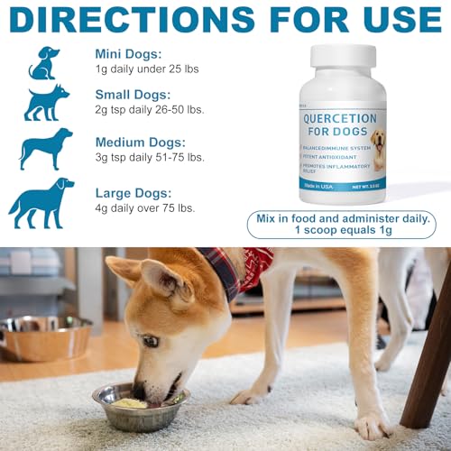 Image of Quercetin with Bromelain for Dogs - Supports Immune Function, Reduces Itching & Inflammation, Promotes Antioxidant Defense, 3.5 oz Powder