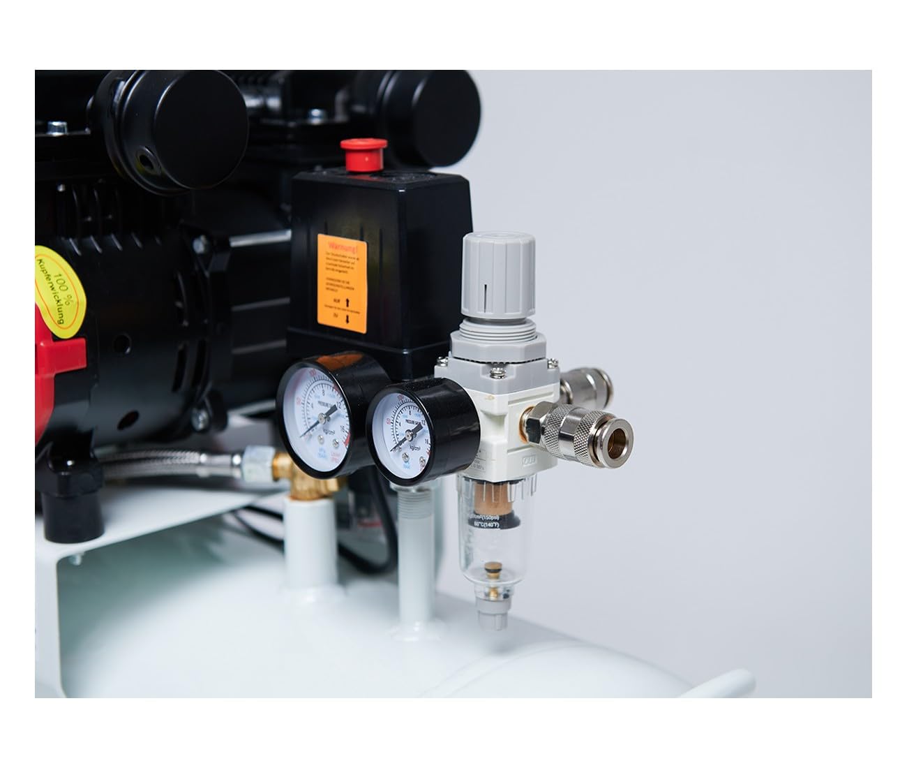 Starkwerk Flüsterkompressor Druckluftkompressor Kompressor 10 Bar 3,3 KW 4,5 PS 400 Volt SW 477/10 Compressor inklusive Druckminderer und Wasserabscheider