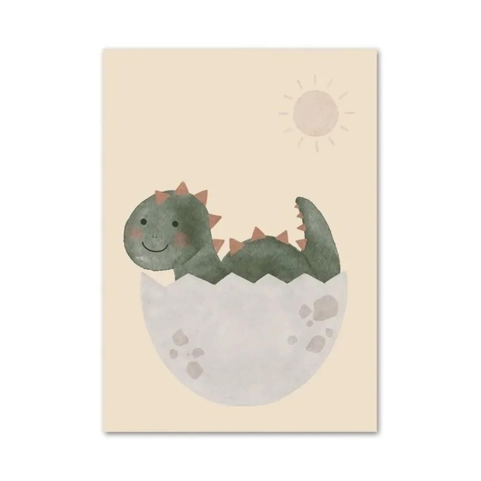 Xenite H Wall Art Canvas Prints Canvas Painting Boho Dinosaur Elephant Giraffe Whale Rainbow Sun Wall Art Print Nordic Poster Wall Pictures Baby Kids Room Decor(,40X50cm)