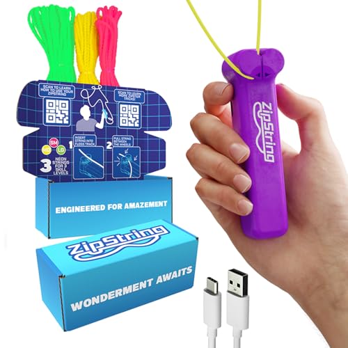 ZipString String Rope Launcher Viral Fidget Toy Violet