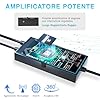 Yowrepu 2026 Antenna TV Interna Amplificata Potente - Ricezione DVB - T2 Segnale per 400 km, Supporta Smart TV 4K HD/1080P, Con 5 m di Cavo Coassiale e Connettore Maschio Tipo F (Nero Lucido)