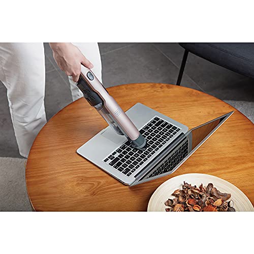 Black+Decker Dustbuster Slim DVC320BRG Aspirateur à Main sans Fil avec Moteur numérique Moderne 2 Niveaux d'aspiration, Station de Charge, suceur Plat et Brosse à Coussins Or Rose - Image 5
