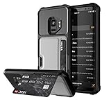 DECVO Sumsung Galaxy S9 Wallet Case Q Card CASE - Slim Protective Card Holder Kickstand Case CM4...