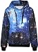 Pandolah Galaxy Colorful Patterns Print Athletic Sweaters Fashion Sweatshirts (S/M, 001-4)