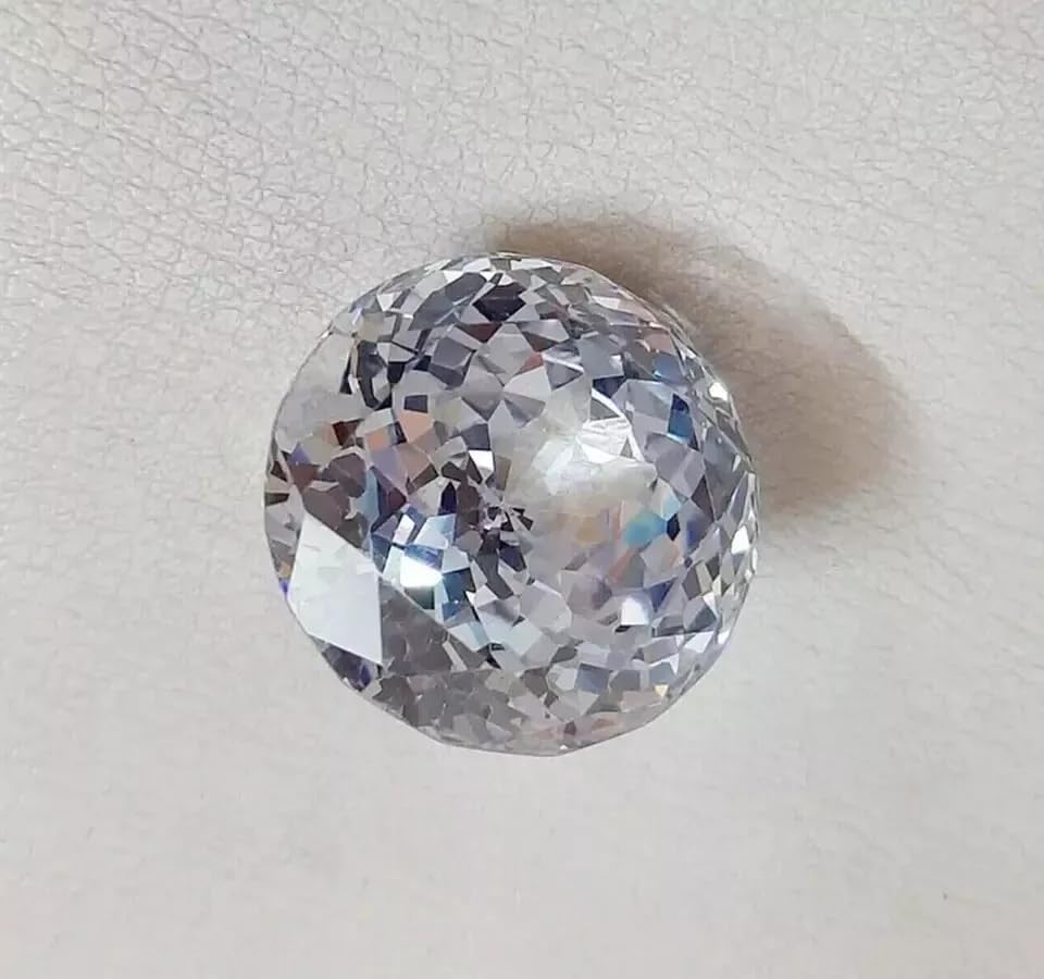 112.9 Ct Certified Natural Round Cut Cambodian White Zircon Loose Gemstone