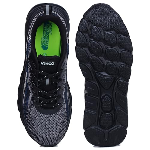 Image of ATHCO mens Magnet Running Shoes for Man Comfortable Men's Sports Shoes with Memory Foam Cushioned Insole Sports Shoes for Men Running Walking Lightweight Gym Shoe for Men Comfortable Stylish & Casual Walking Shoe for Man Anti Slip Gym Footwear