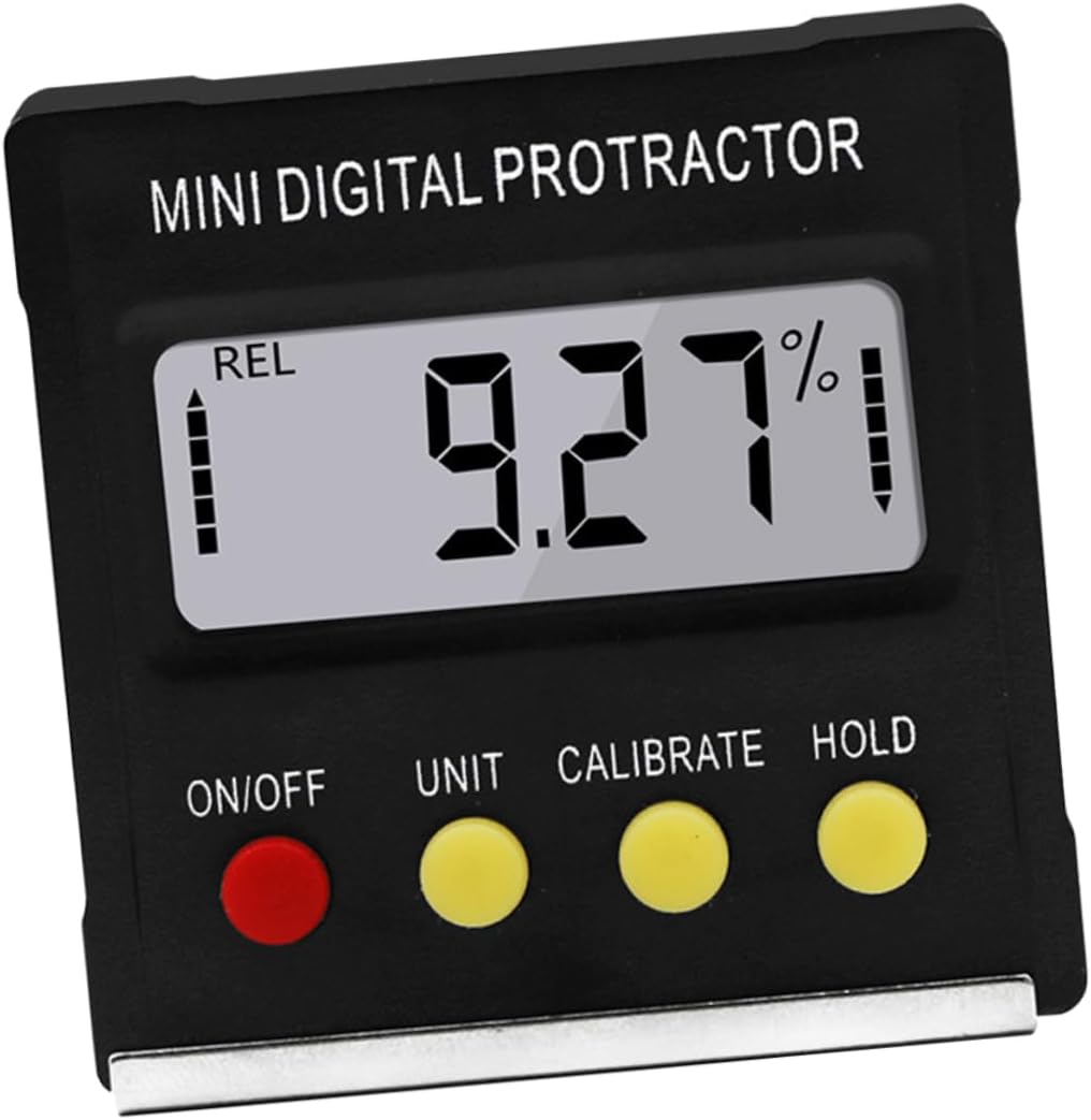 Homoyoyo 2pcs Digital Inclinometer Display Protractor Angle Digital Level for Tilt Angle Portable Tool