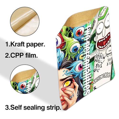 Papel kraft creativo autocierre 100 uds para galletas y dulces 4