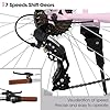 HH HILAND 26 inch Complete Beach Cruiser Bike for Adults, 7 Speed Step-Through Frame Womens Bicycle with Rear Rack, Retrospec Bike Commuter City Bicycle for Men Pink #5