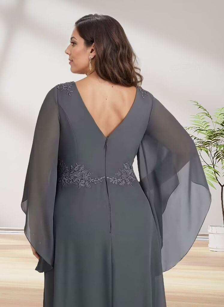 2 Pieces Chiffon Mother of The Bride Pant Suits for Wedding Lace Appliques Formal Outfits Ruffle Sleeve Pantsuits - Image 5