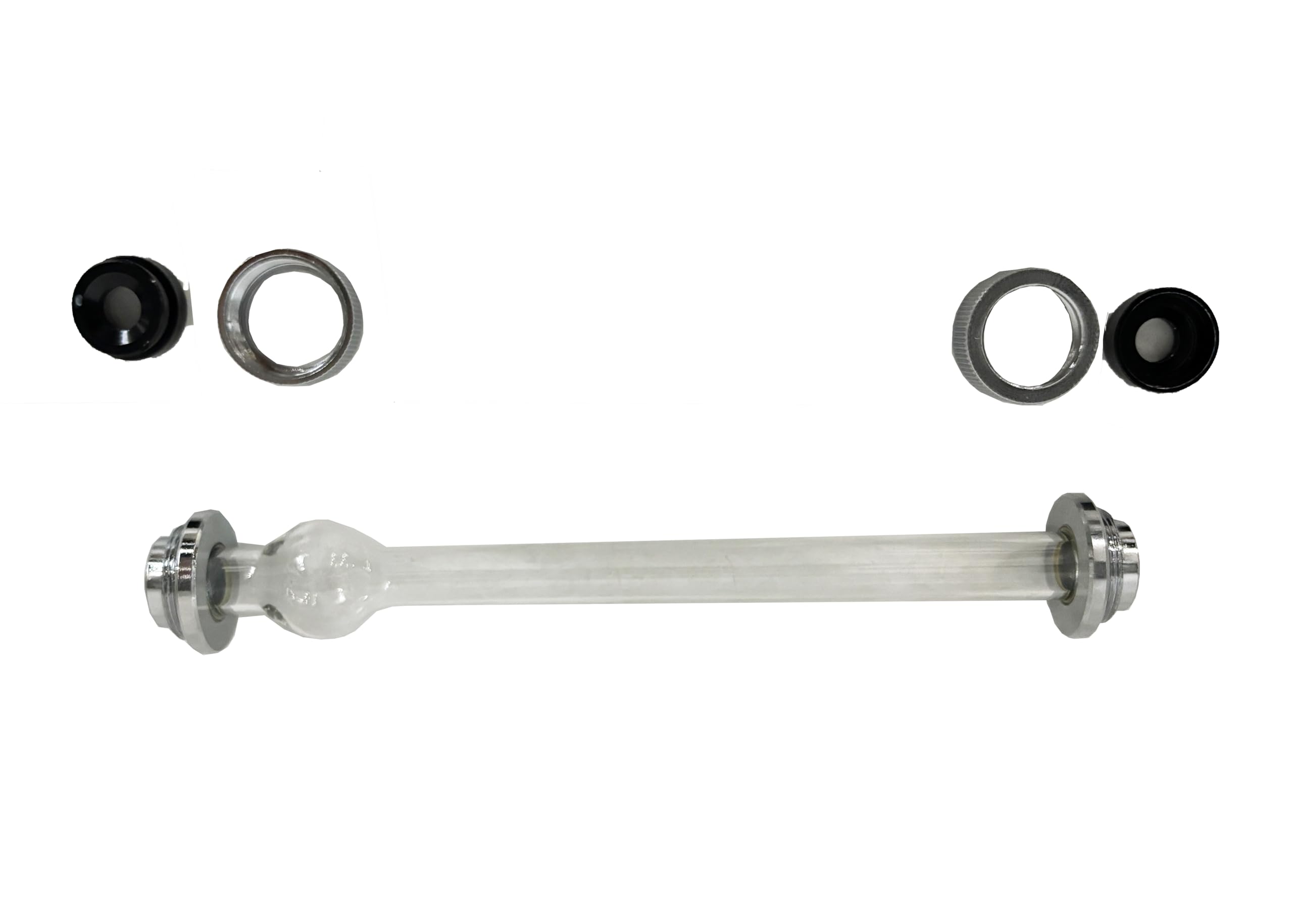 Tubo polarímetro de 200 mm - Portamuestras de vidrio for polarímetros manuales WXG-4 y semiautomáticos POL-200