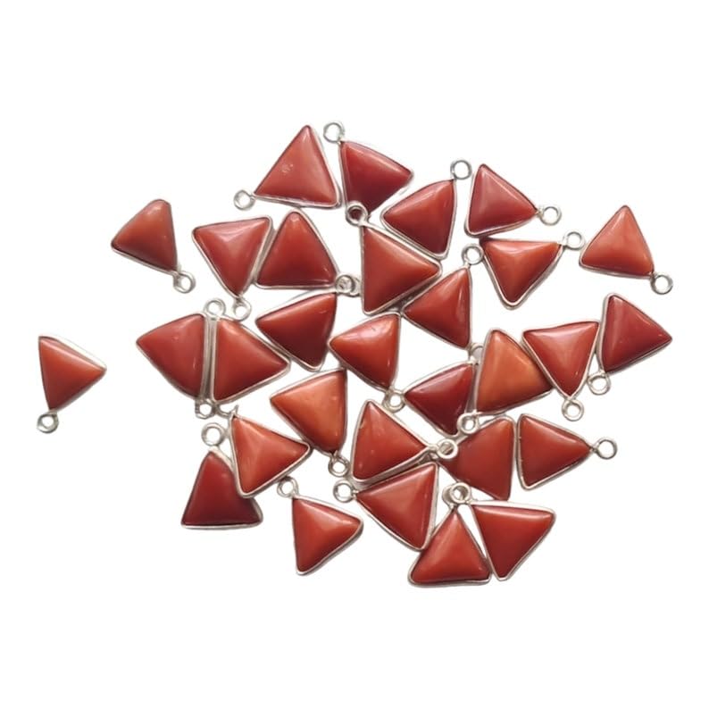 Connecteurs de breloques corail italien triangle et argent 925 pour bijoux diy