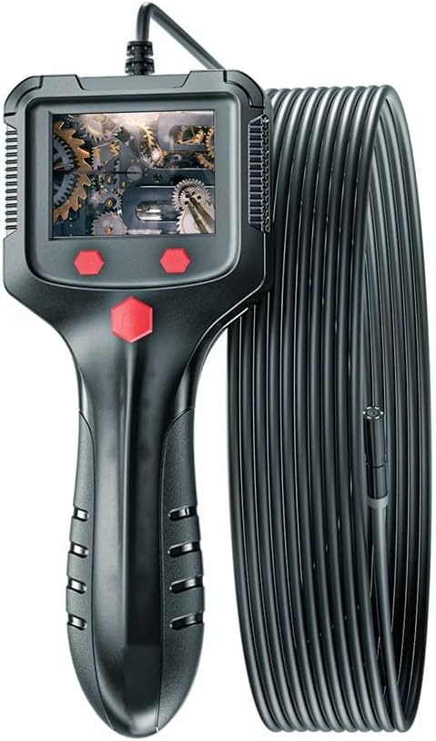 Industrial Endoscope Camera Fiberscope HD Digital Borescope 2.4 Inch IPS Screen with Screen Monitor, Microscope, LED Light, Maintenance Inspection Front 2.0 inch 5.5 mm, 50 m