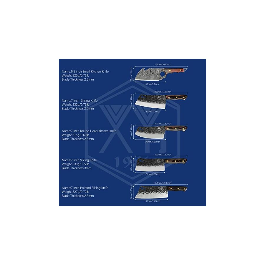 XYJ-Authentic-Since-1986-Forged-Kitchen-Knife-Set-High-Carbon-Steel-Cleavers-5pcs-Knives-Set-With-Roll-Bag-Bone-Scissors-Honing-Steel-Mini-Knife-Sharp-For-Chopping-Meat-Vegetables XYJ Authentic Since 1986, Forged Kitchen Knife Set, High Carbon Steel Cleavers, 5pcs Knives Set With Roll Bag, Bone Scissors, Honing Steel, Sharp For Chopping Meat Vegetable (9)