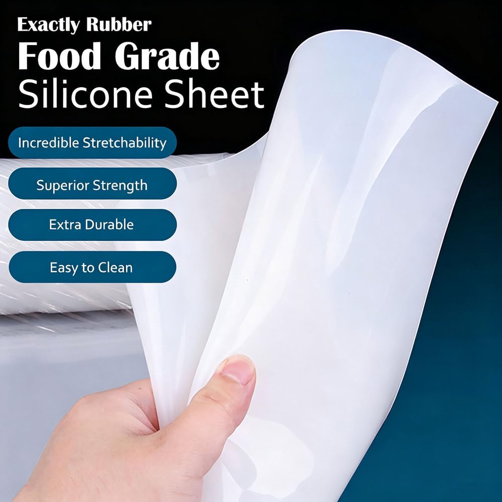 Lámina de Silicona en Rollo 50x200cm Grosor 0,5–5mm Banda de Goma Flexible Junta Aislante Resistente al Calor para Manualidades CNC Coche,4mm