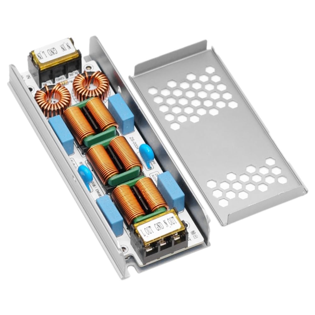 Jimenez Filtre EMI 10A Suppresseur D'Interférences Électromagnétiques à 4 Étages Purificateur D'Amplificateur Audio EMC de Puissance Commune avec Coque