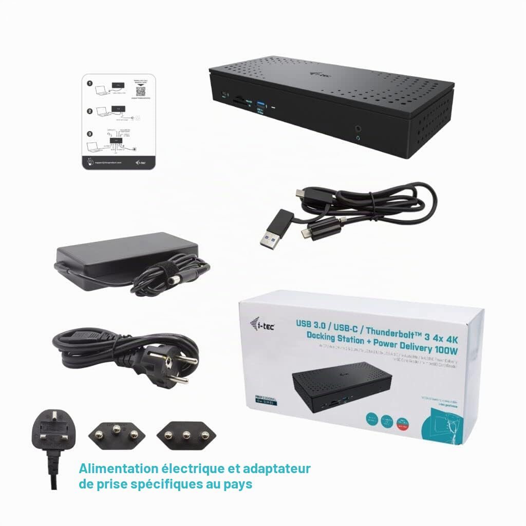 I-tec Docking Stations Universel USB 3.0/USB-C/Thunderbolt Quattro 4K