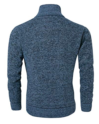 Image of Vcansion Men's Classic Cardigan Sweaters Stand Collar Slim Fit Casual Knitted Sweater