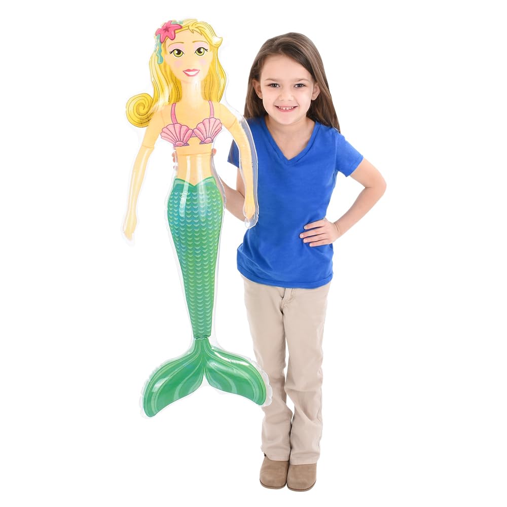 Rhode Island Novelty 36" Inflatable Mermaid (1 Per Order, Style May Vary)