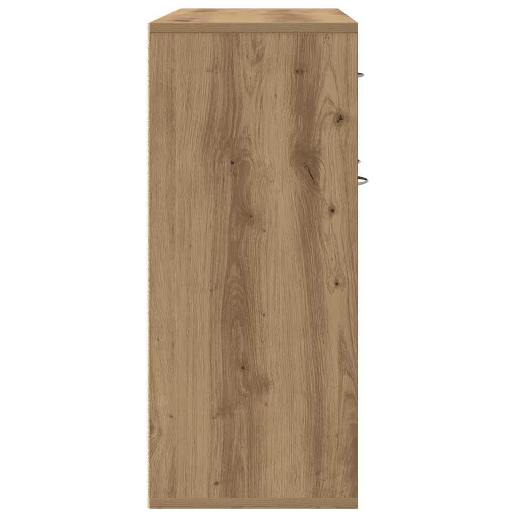 vidaXL Credenza Rovere Artigianale 88x30x70 cm in Legno Multistrato, armadietto, credenza, Armadio da corridoio, Buffet, Armadio da Cucina
