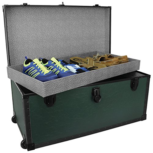 Seward Trunk Garrison Oversized Footlocker Trunk, Olive Drab Green, 31-inch (SWD5531-31)