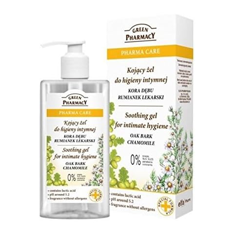 Green Pharmacy Pharma Care Oak Bark Chamomile Soothing Gel For Intimate Hygiene (0% Soaps, SLS, SLES, Parabens, Colorants) 10 oz Cover