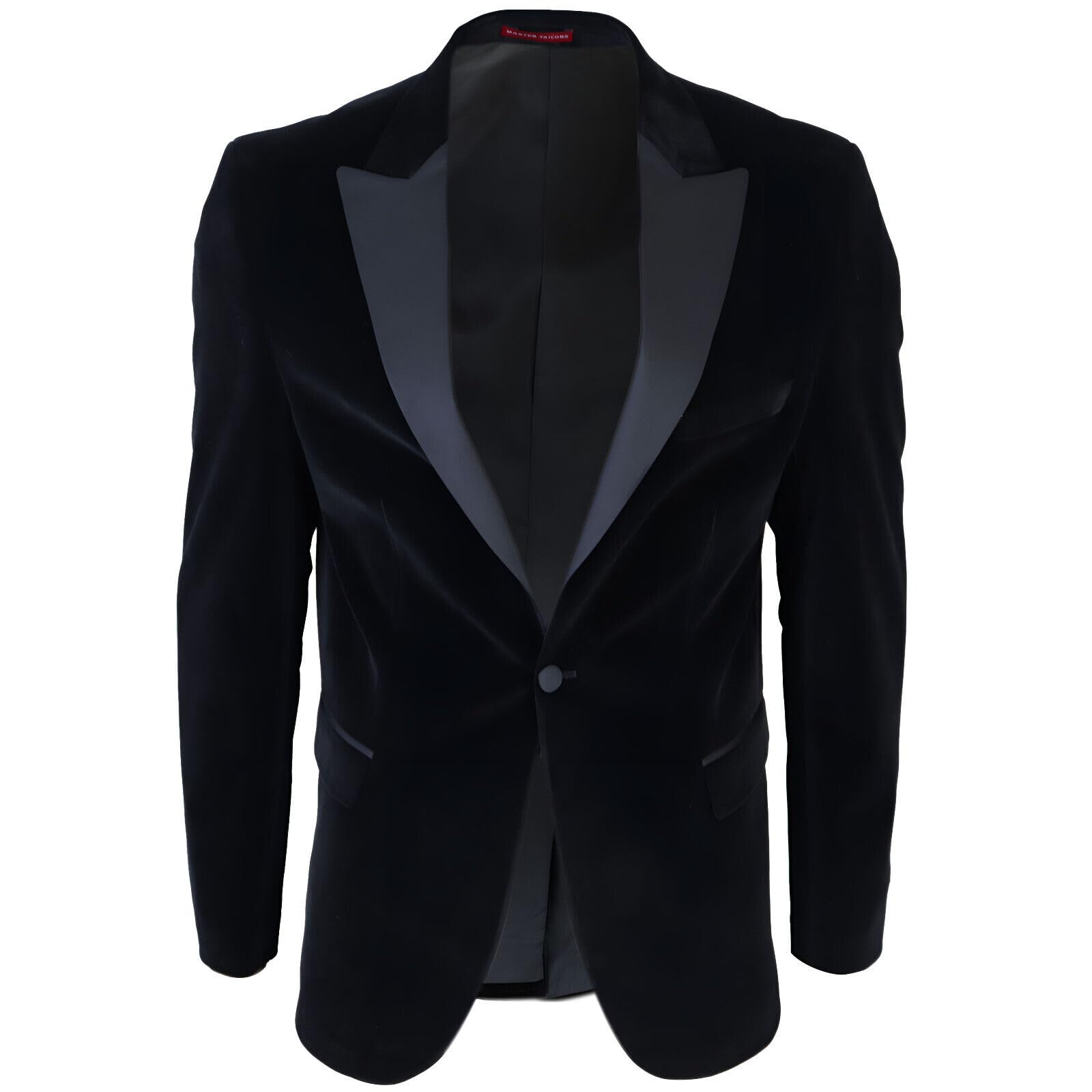 Infinity Leather Men's Black Velvet Dinner Tuxedo Suit Jacket Blazer