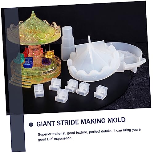 TEHAUX 2 Conjuntos De Molde Rotativo Para Cadeira Voadora Moldes Epóxi De Mesa Para Velas Molde De V