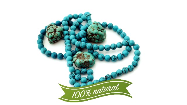 Collana Mala Buddista Tibet Testa Di Teschio Turchese Blu/Bianco 108 Perline Preghiera - Foto 6