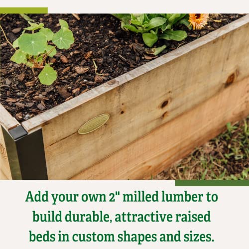 Gardener's Supply Company Raised Garden Bed Lifetime Corner | Sturdy Rustproof Aluminum Planter Box Corner Brackets With Screws And Plastic Cap Included | 10" (Set Of 2) #TOP7
