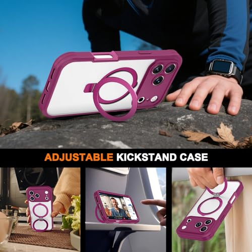 Coque iPhone 16 Pro Max antichoc violet foncé évite les rayures et chutes