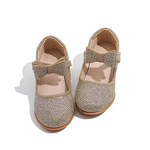 Girls Adorable Dress Shoes Sparkle Wedding Party Low Heel Mary Jane Princess Flower Pump Shoe for Toddler Little/Big Kid4