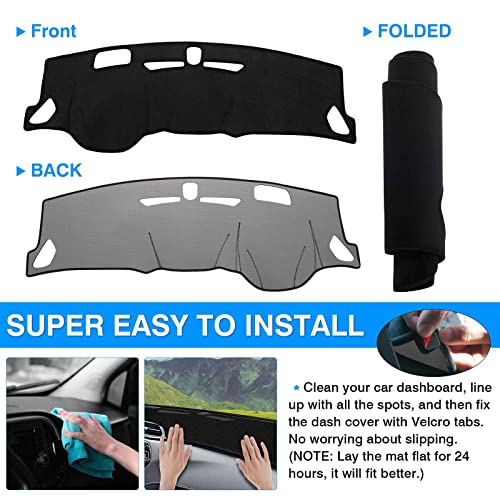 Image of Autorder Dashboard Cover Mat for 2021-2025 2026 Chevrolet Trailblazer Accessories Dash Cover Flannel Dash Mat Sunshade Glare UV Rays Protector
