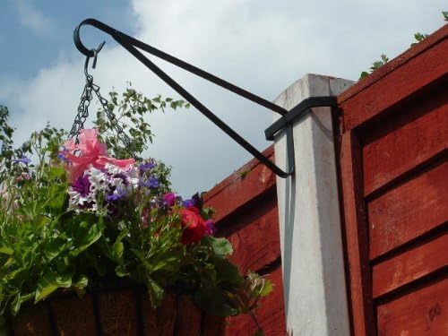 RUNADI MyGardenGreen 3 x Hanging Basket Brackets for Concrete Posts supports Easy Fill baskets