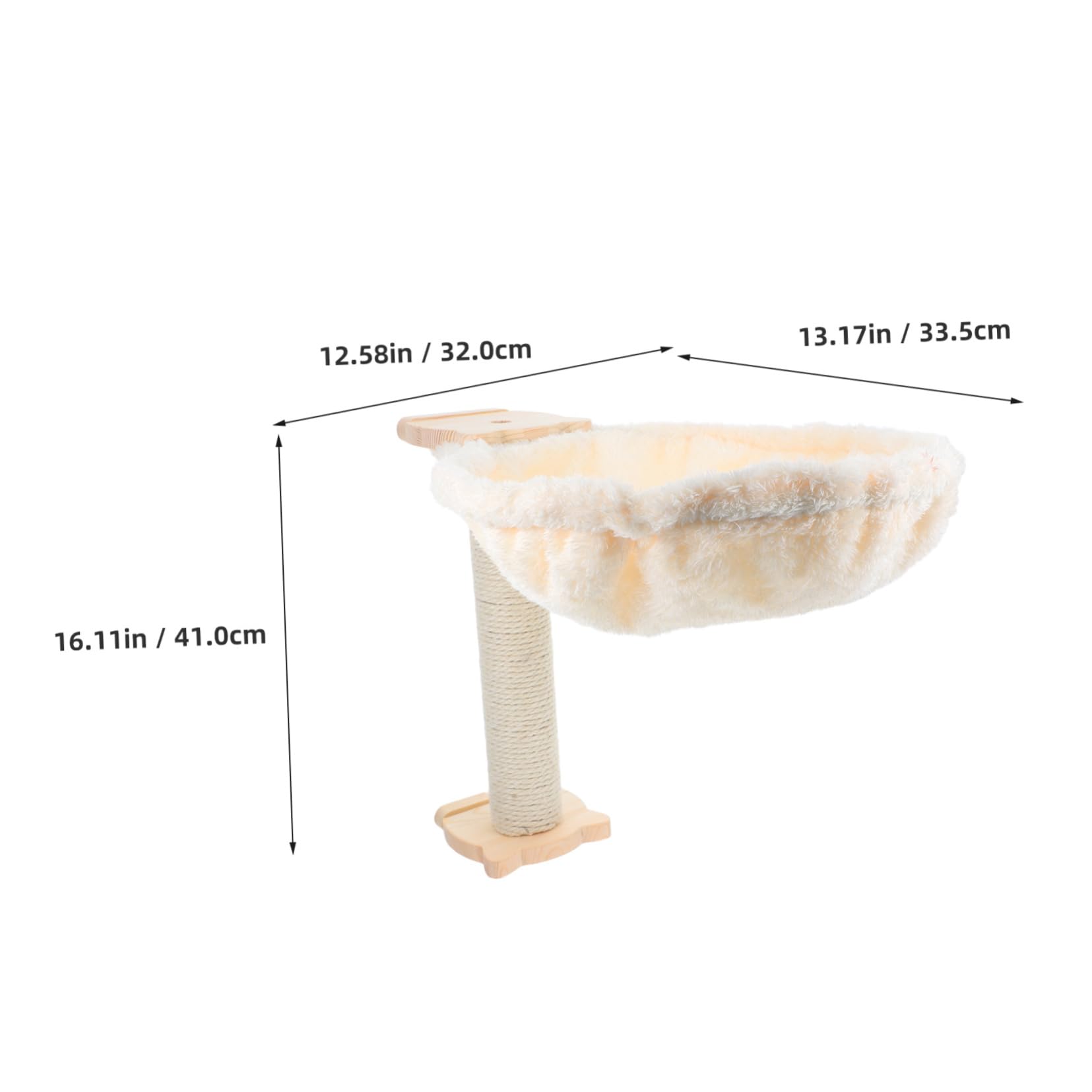 Toyvian 1 Set Cat Tree Hammock Bed Spoon-Shape Cat Nest Hanging Basket Kitten Bed with Scratching Post Kitten Tree Replacement Accessories