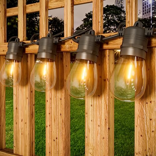 Kawaya 100FT Outdoor String Lights LED, Commercial Grade Patio Lights Waterproof IP65 with 30+2 Shatterproof Edison Bulbs, Outside Hanging Lights for Patio Pergola Gazebo Bistro Backyard Kawaya 100FT Outdoor String Lights LED, Commercial Grade Patio Lights Waterproof IP65 with 30+2 Shatterproof Edison Bulbs, Outside Hanging Lights for Patio Pergola Gazebo Bistro Backyard